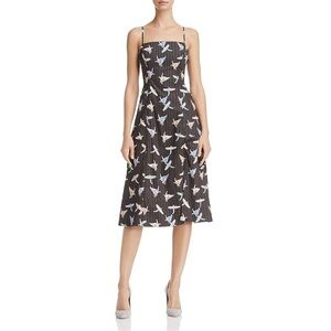 Free People Sunshine Of Your Love Midi Dress Bird Gray Women’s 8 Summer Tropical